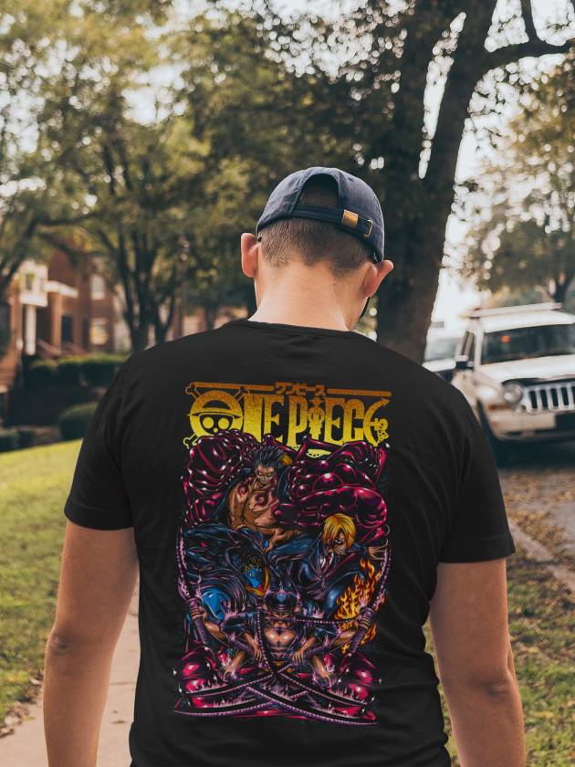 Tricou Luffy, Sanji, Zoro Față-Spate
