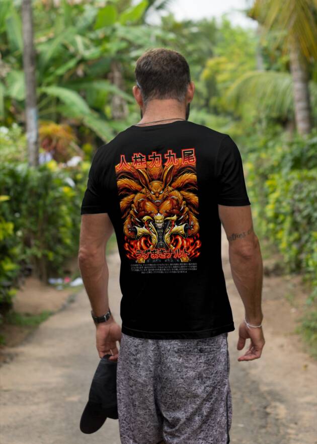 Tricou Naruto & Kurama Fata/Spate - imagine 2