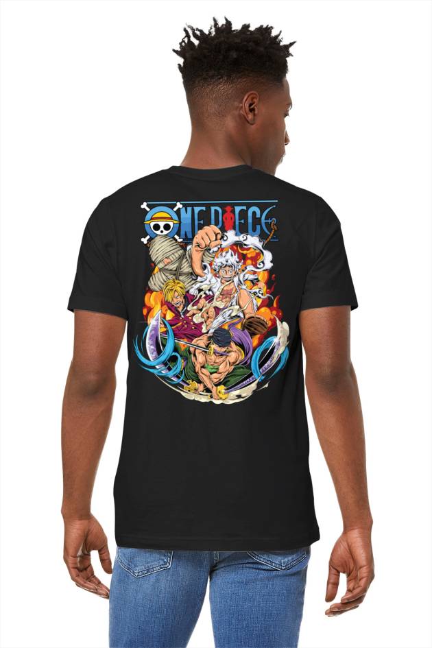 Tricou Luffy Față-Spate