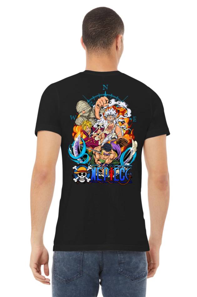 Tricou Luffy, Zoro, Usopp Față-Spate